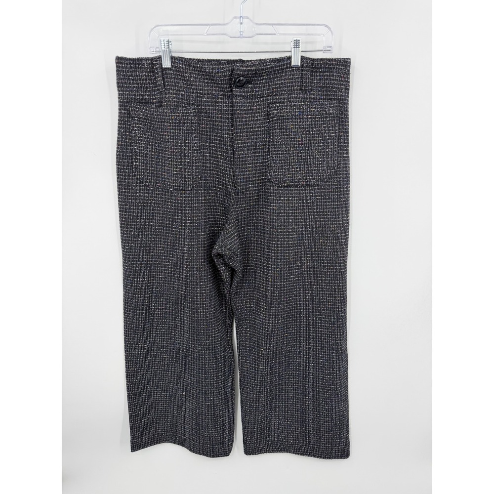 Maeve The Colette Wide Leg Pants Womens 33 Black Rainbow Fleck Tweed OB2109521